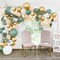 50 pcs Sage Green Blush Gold Confetti Latex Balloon(Sage Green White)11 x 7 x 1 inches